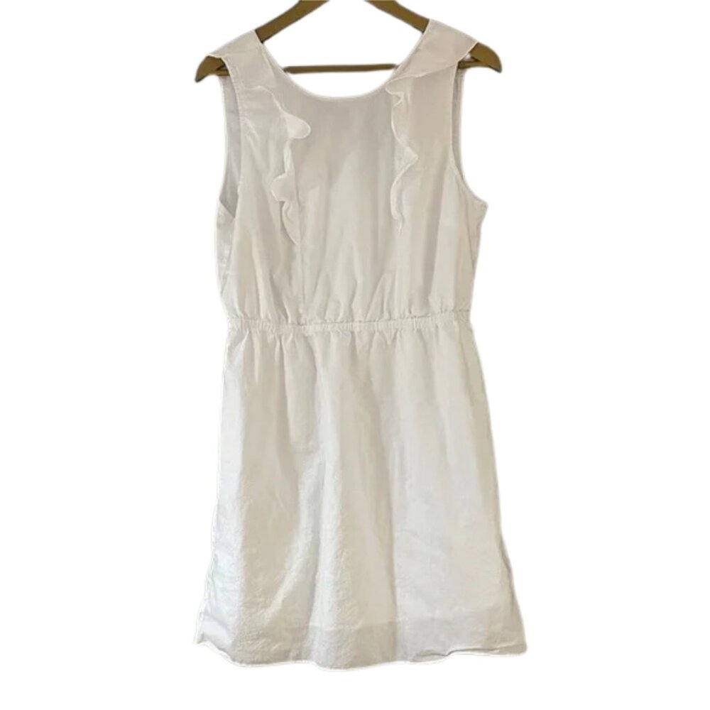 J.Crew Cotton A Line Apron Ruffle-Dress Classic Summer Bridal Vacation